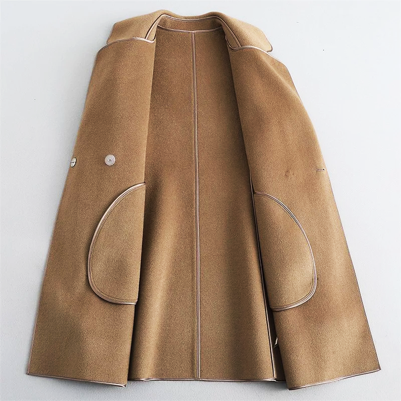 Manteau enveloppant ceinturé Mariana