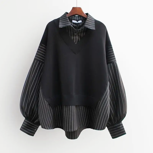 Chemisier superposé en soie